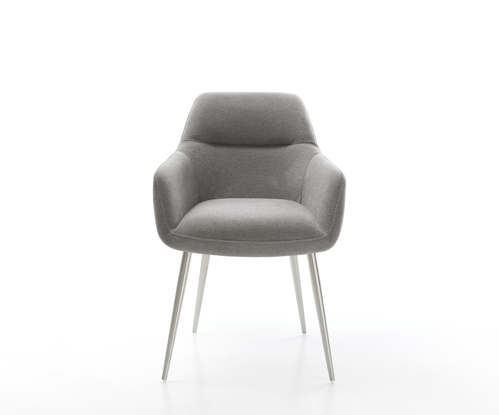 Étkezőszék Pejo-Flex strukturált szövet puha szürke 4 láb kúpos rozsdamentes acél zsákrugós - Image 2