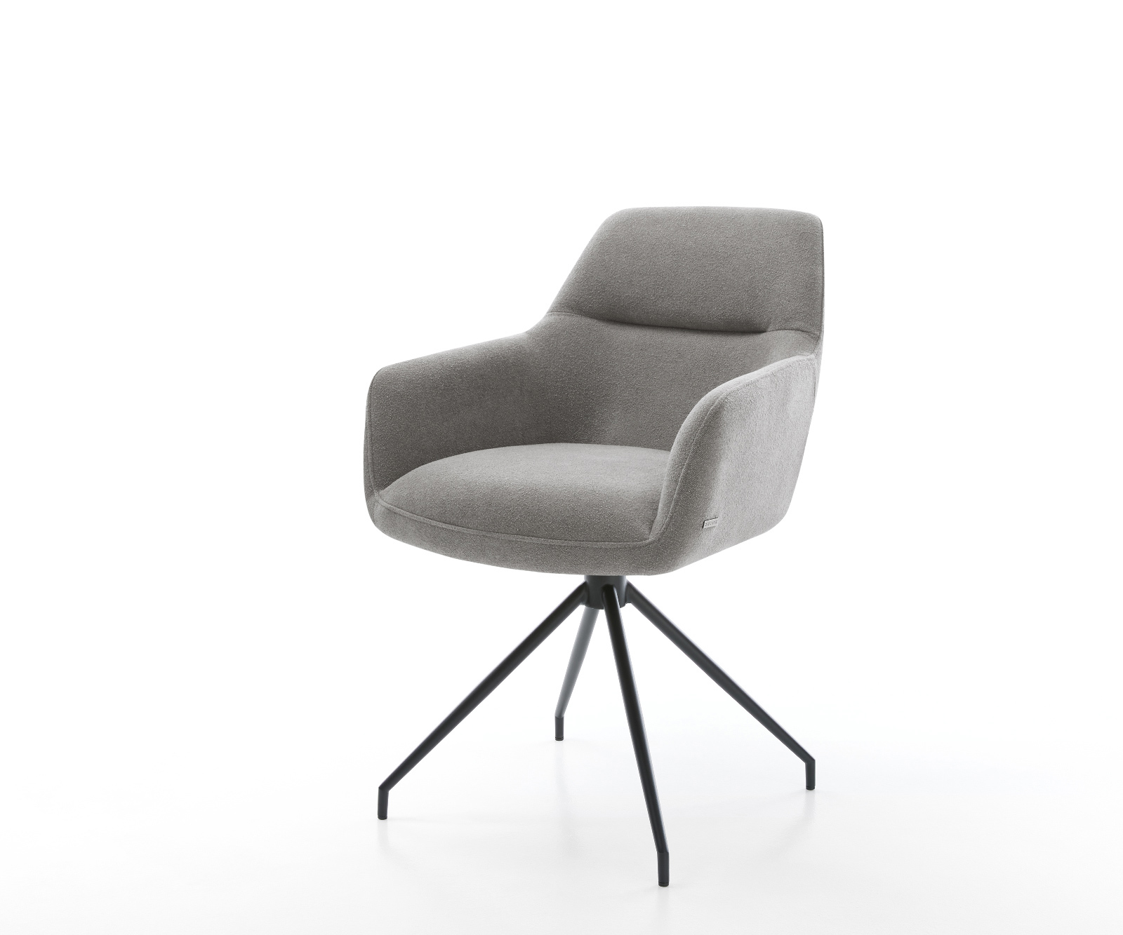 Étkezőszék Pejo-Flex strukturált szövet puha szürke kereszt láb kúpos fekete zsákrugó