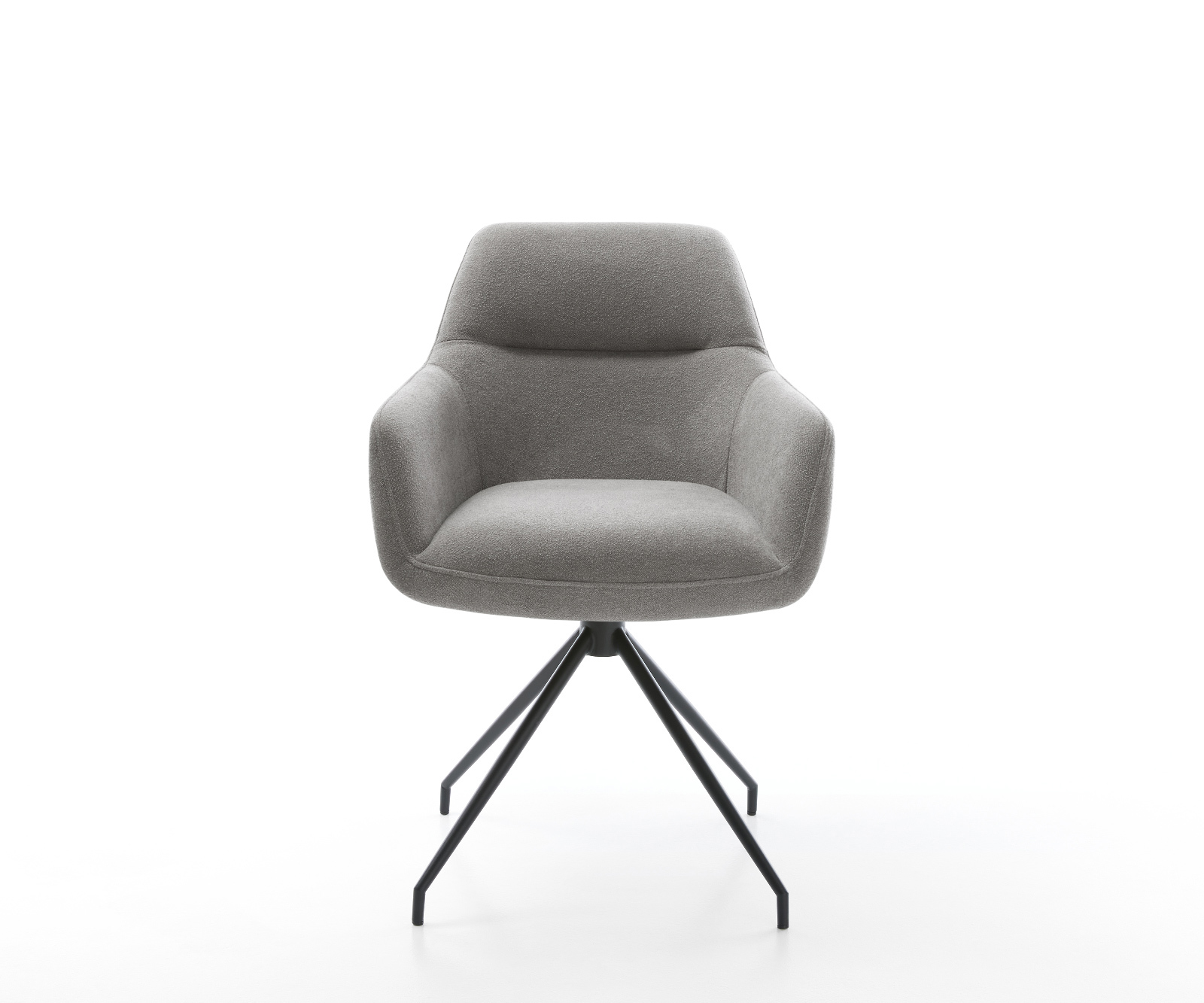 Étkezőszék Pejo-Flex strukturált szövet puha szürke kereszt láb kúpos fekete zsákrugó - Image 2