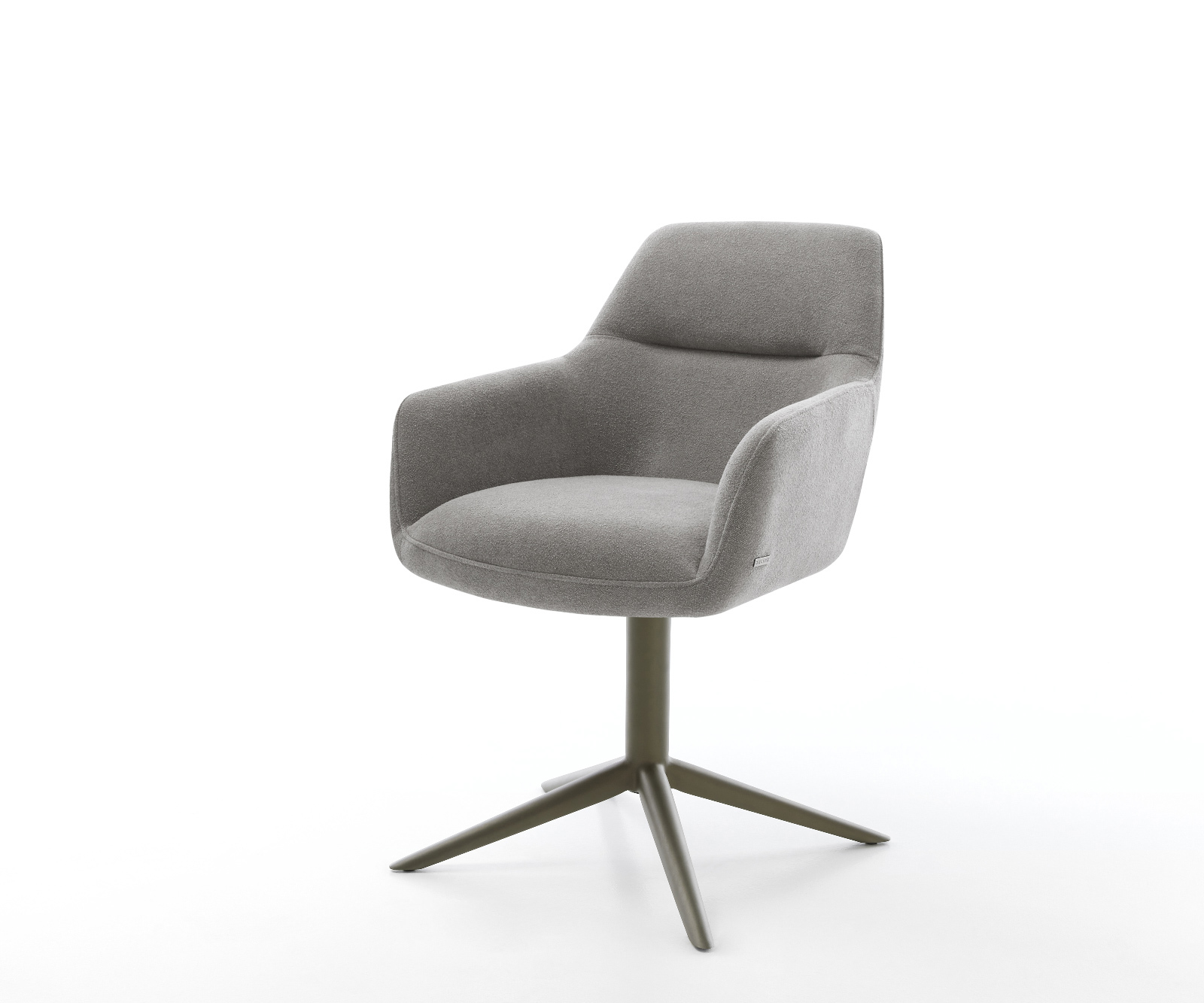 Étkezőszék Pejo-Flex strukturált szövet puha szürke kereszt láb titán színű hatvan fokban forgatható billenő zsákrugós