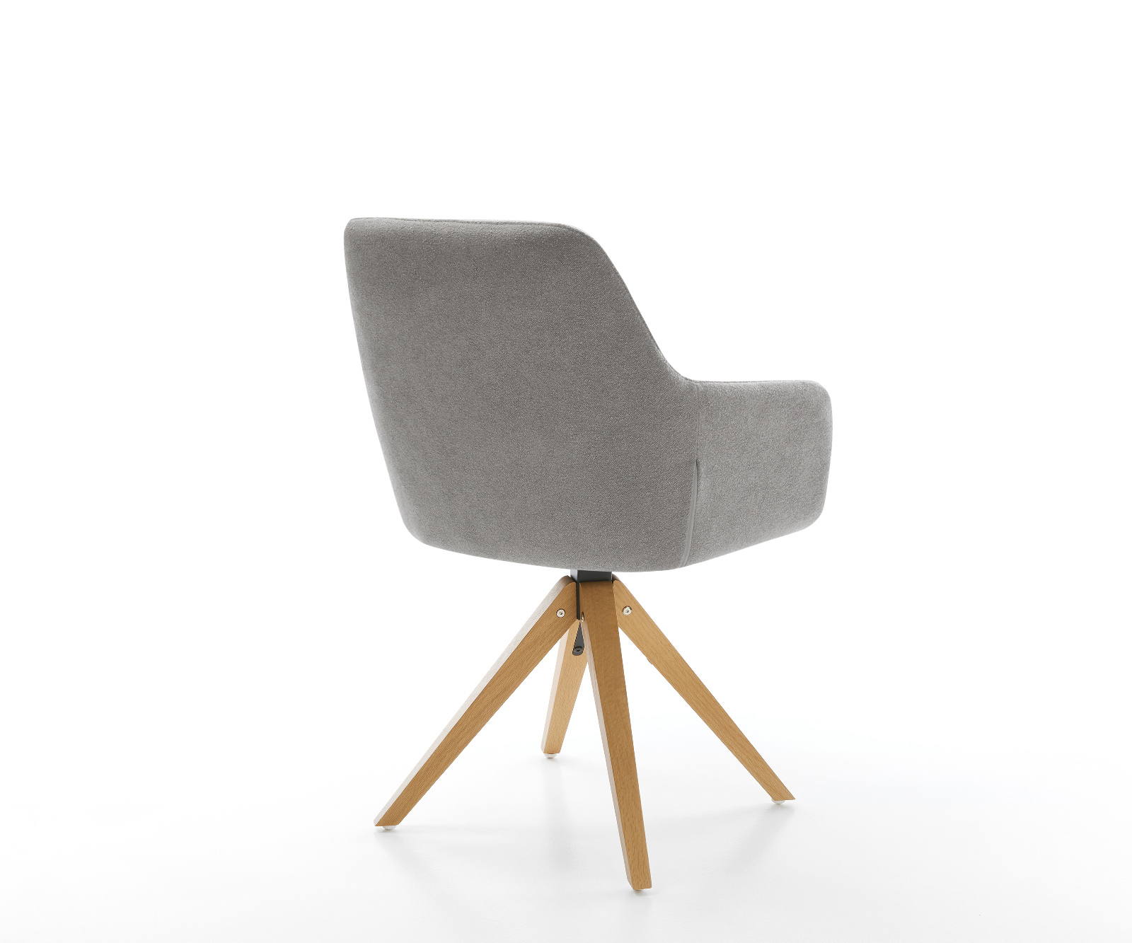 Étkezőszék Pejo-Flex strukturált szövet puha szürke fa láb szögletes természetes 180° forgatható zsákrugós - Image 5