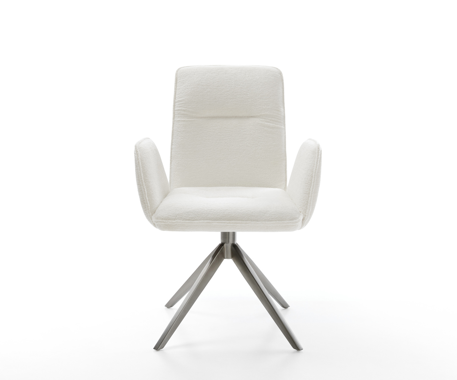 Étkezőszék Vinja-Flex bouclé puha bézs kereszt láb széles grafit 360° forgatható billenő funkció - Image 2