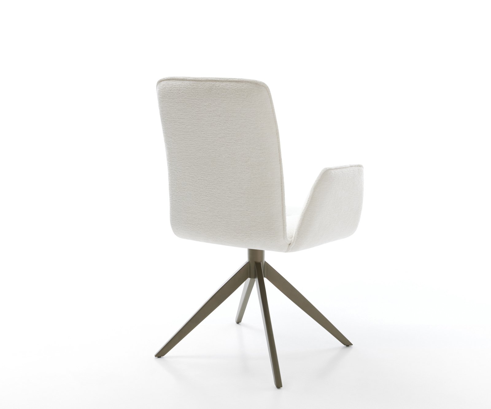 Étkezőszék Vinja-Flex bouclé puha bézs kereszt láb széles titán színű 360° forgatható billenő funkció - Image 5