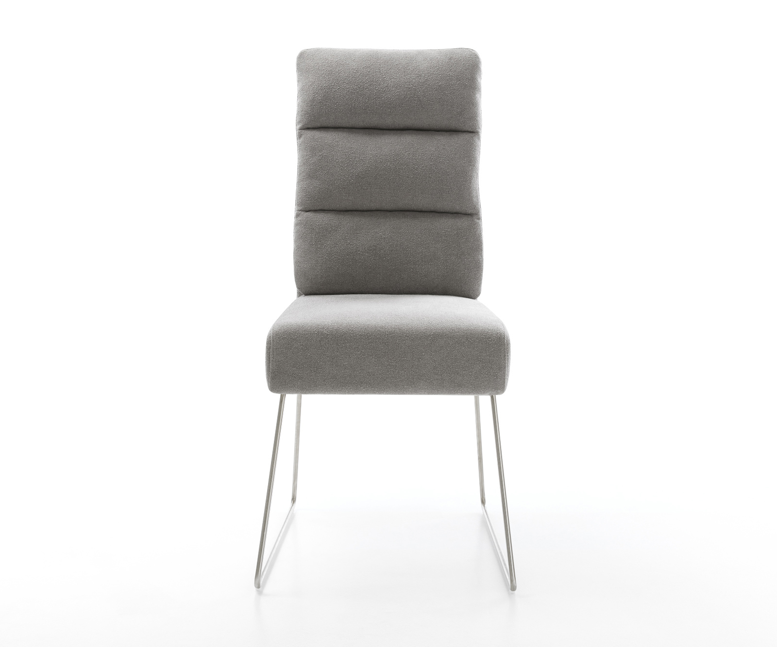 Étkezőszék Pela-Flex strukturált szövet puha szürke vékony fém láb zsákrugós - Image 2