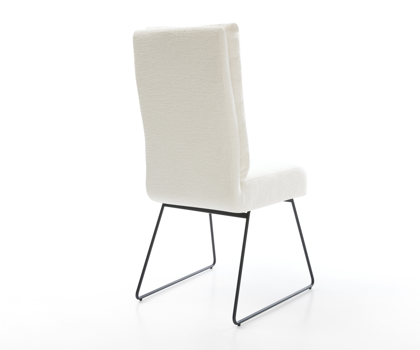Étkezőszék Pela-Flex bouclé puha bézs vékony láb fekete zsákrugó - Image 5