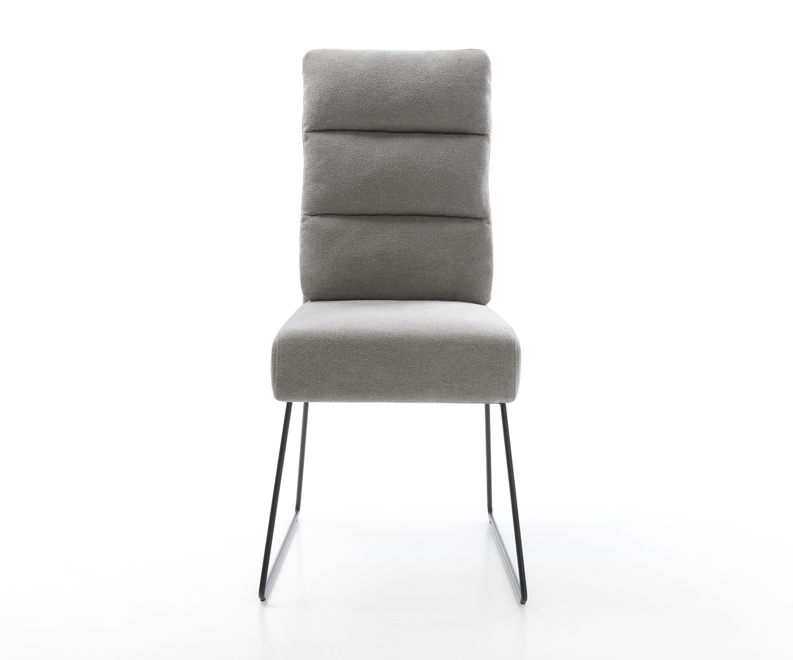 Étkezőszék Pela-Flex strukturált szövet puha szürke vékony láb fekete zsákrugós - Image 2