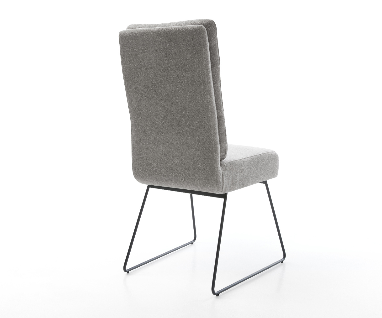 Étkezőszék Pela-Flex strukturált szövet puha szürke vékony láb fekete zsákrugós - Image 5