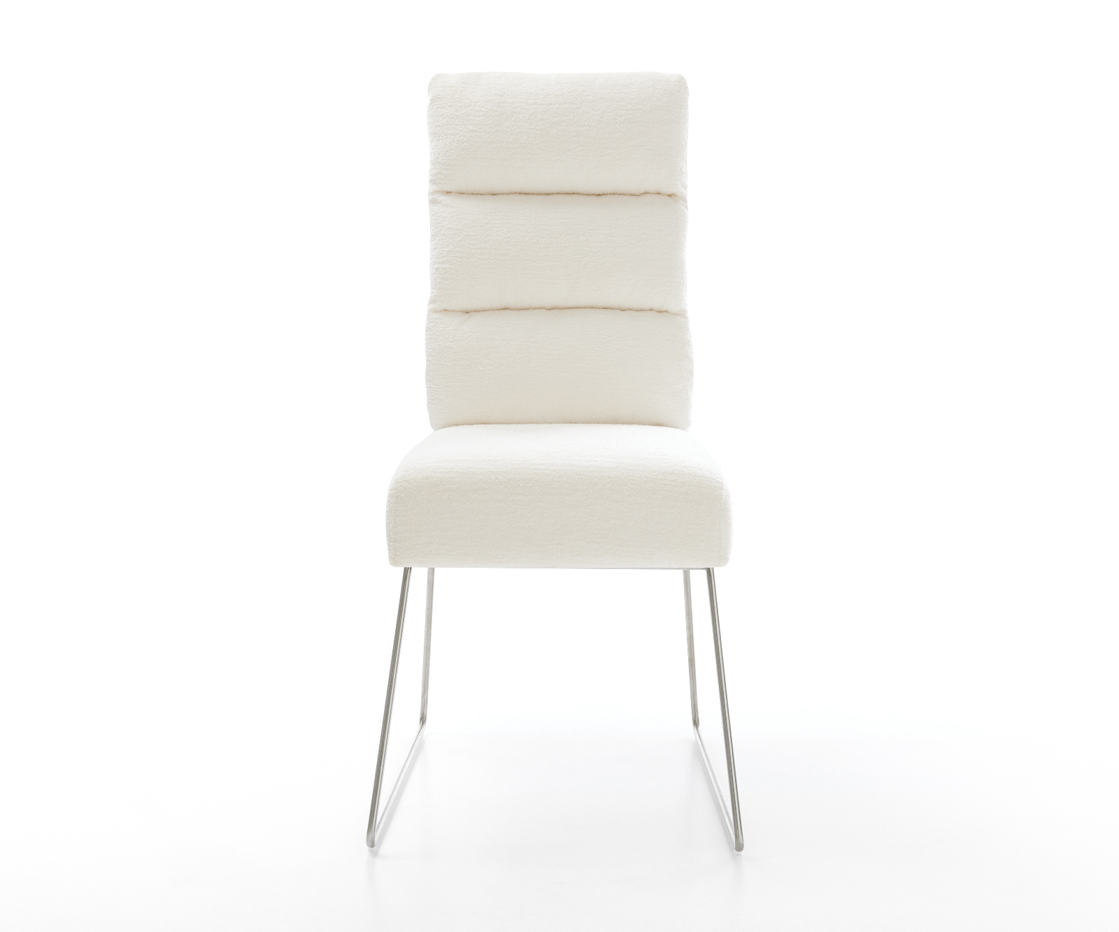 Étkezőszék Pela-Flex bouclé puha bézs vékony láb rozsdamentes acél zsákrugó - Image 2