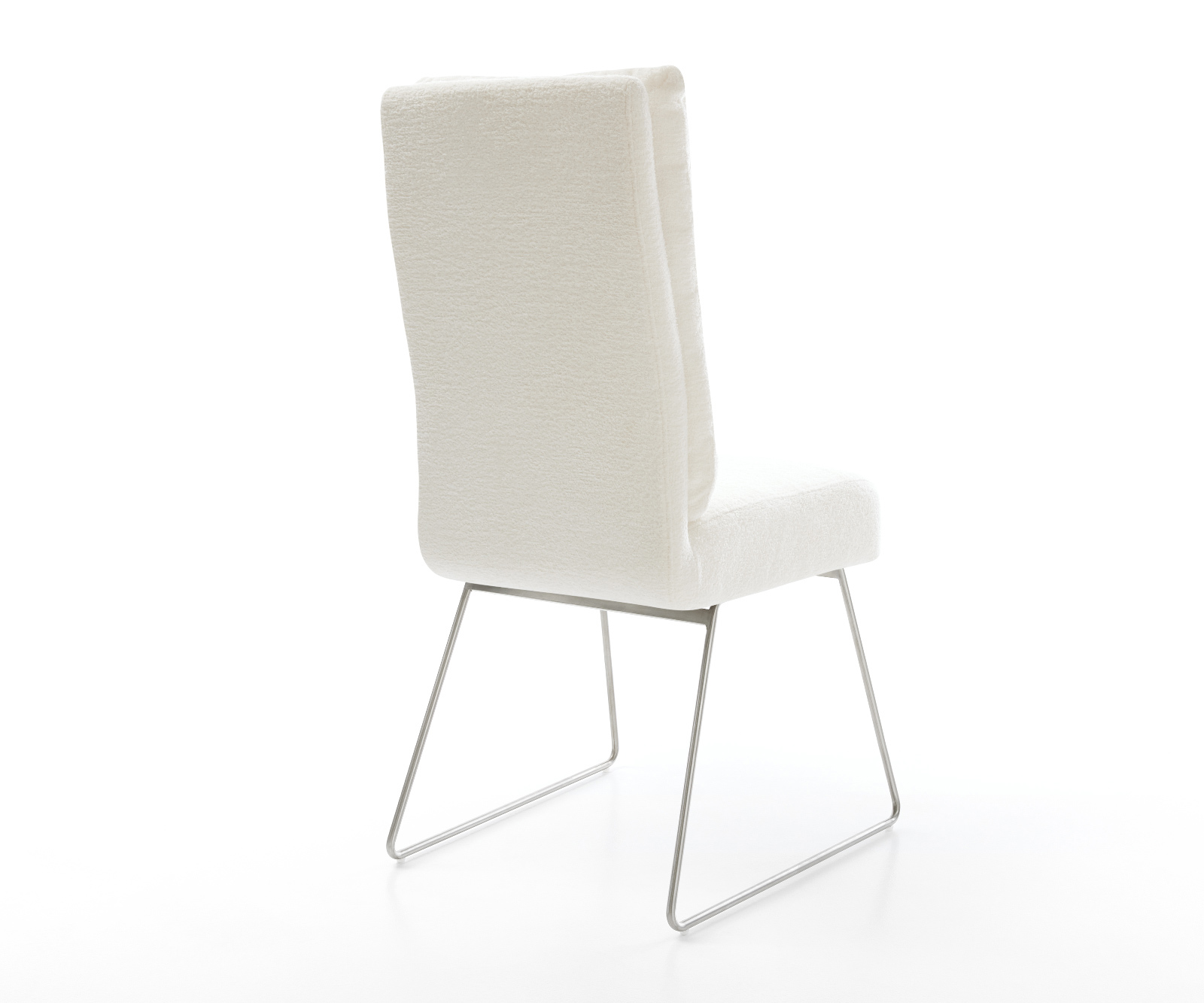 Étkezőszék Pela-Flex bouclé puha bézs vékony láb rozsdamentes acél zsákrugó - Image 5