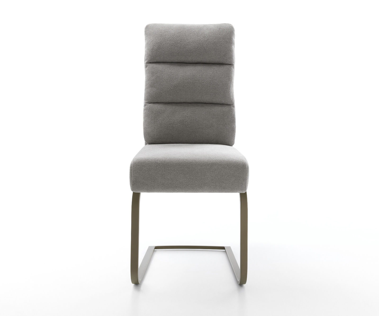 Étkezőszék Pela-Flex strukturált szövet puha szürke konzolos lapos titánszínű rozsdamentes acél láb zsákrugós - Image 2