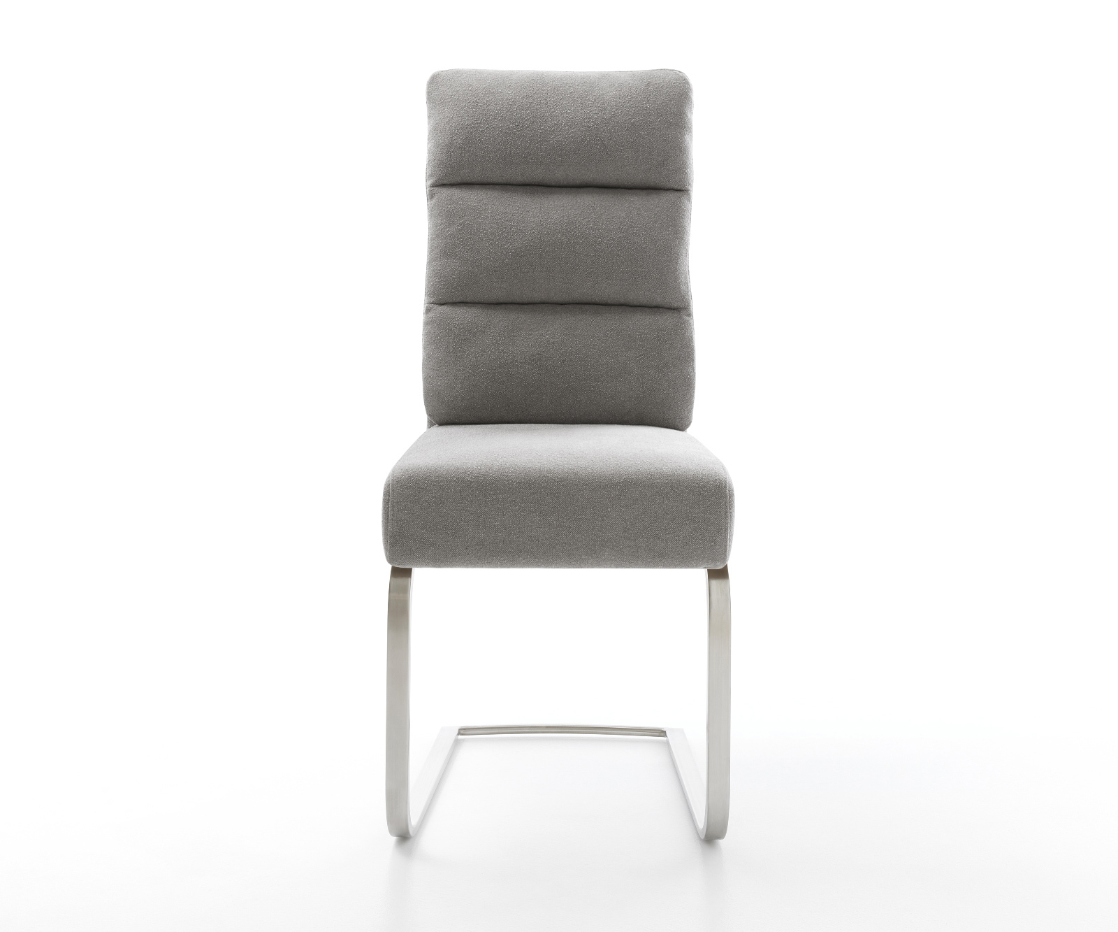 Étkezőszék Pela-Flex strukturált szövet puha szürke konzolos lapos rozsdamentes acél zsákrugós - Image 2