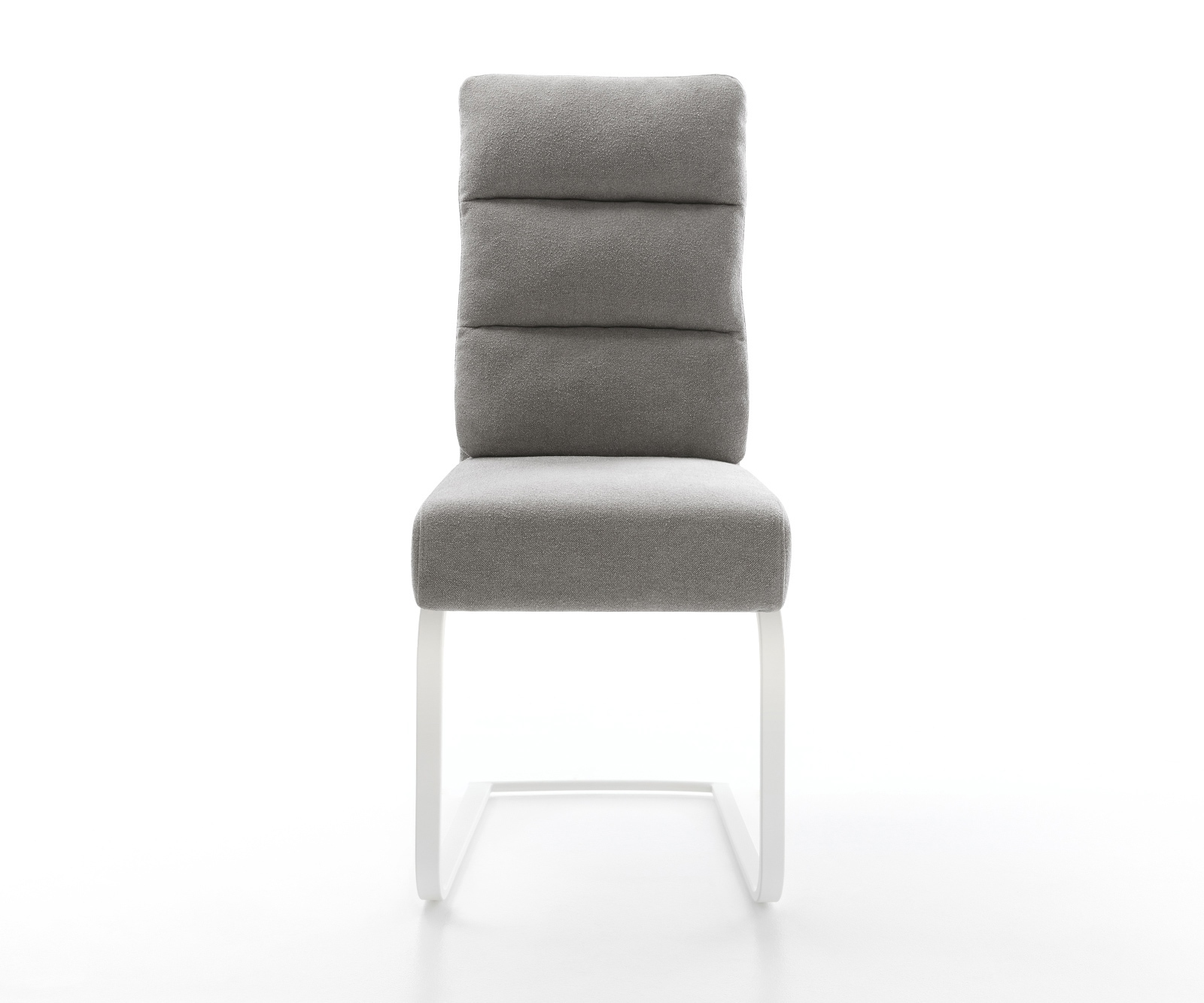 Étkezőszék Pela-Flex strukturált szövet puha szürke konzolos lapos fehér zsákrugós - Image 2