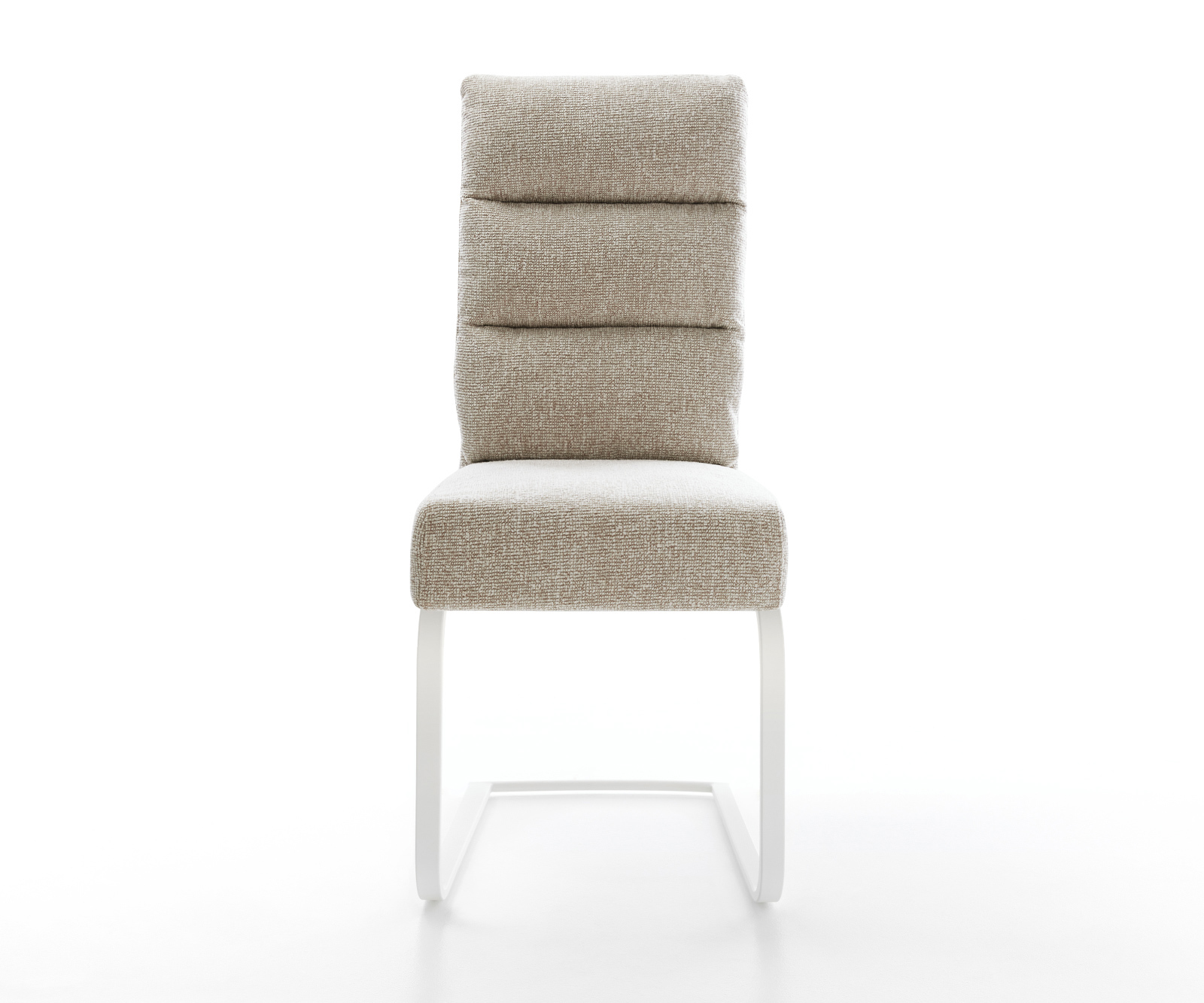 Étkezőszék Pela-Flex szövött szövet puha bézs konzolos lapos fehér zsákrugós - Image 2