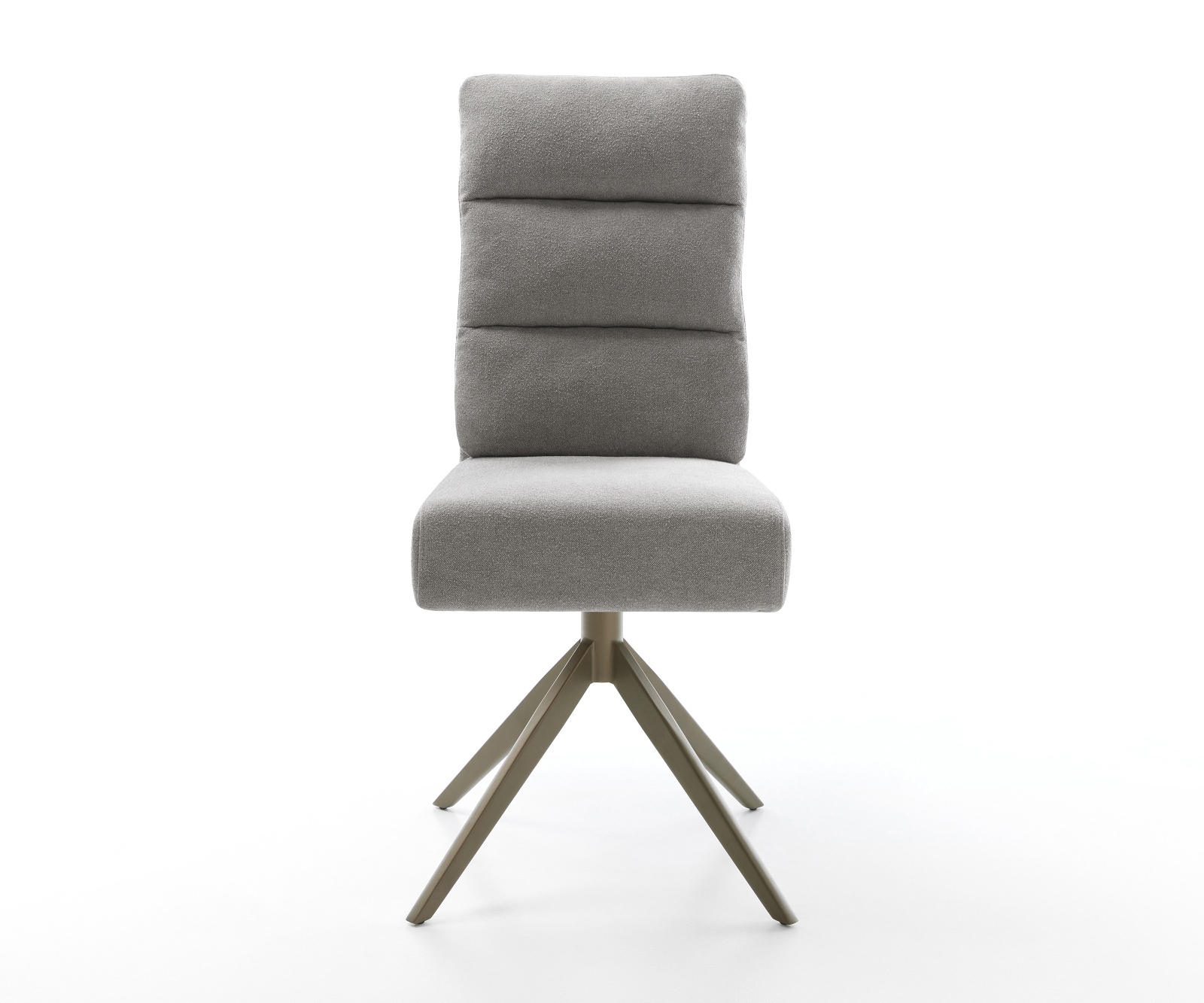 Étkezőszék Pela-Flex strukturált szövet puha szürke kereszt láb széles titán színű hatás 360°-ban forgatható billenő funkció zsákrugós matrac - Image 2