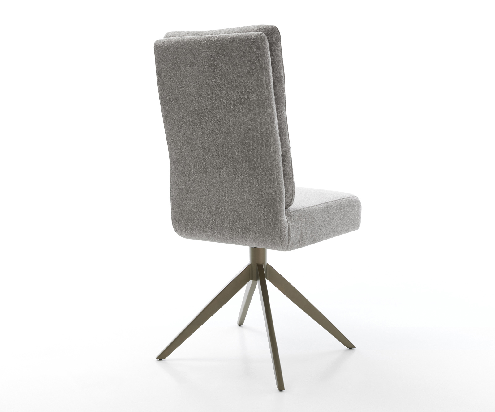 Étkezőszék Pela-Flex strukturált szövet puha szürke kereszt láb széles titán színű hatás 360°-ban forgatható billenő funkció zsákrugós matrac - Image 5