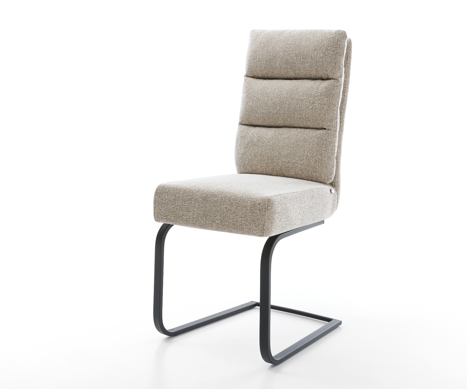 Étkezőszék Pela-Flex szövött szövet puha bézs étkezőszék lapos fekete zsákrugós