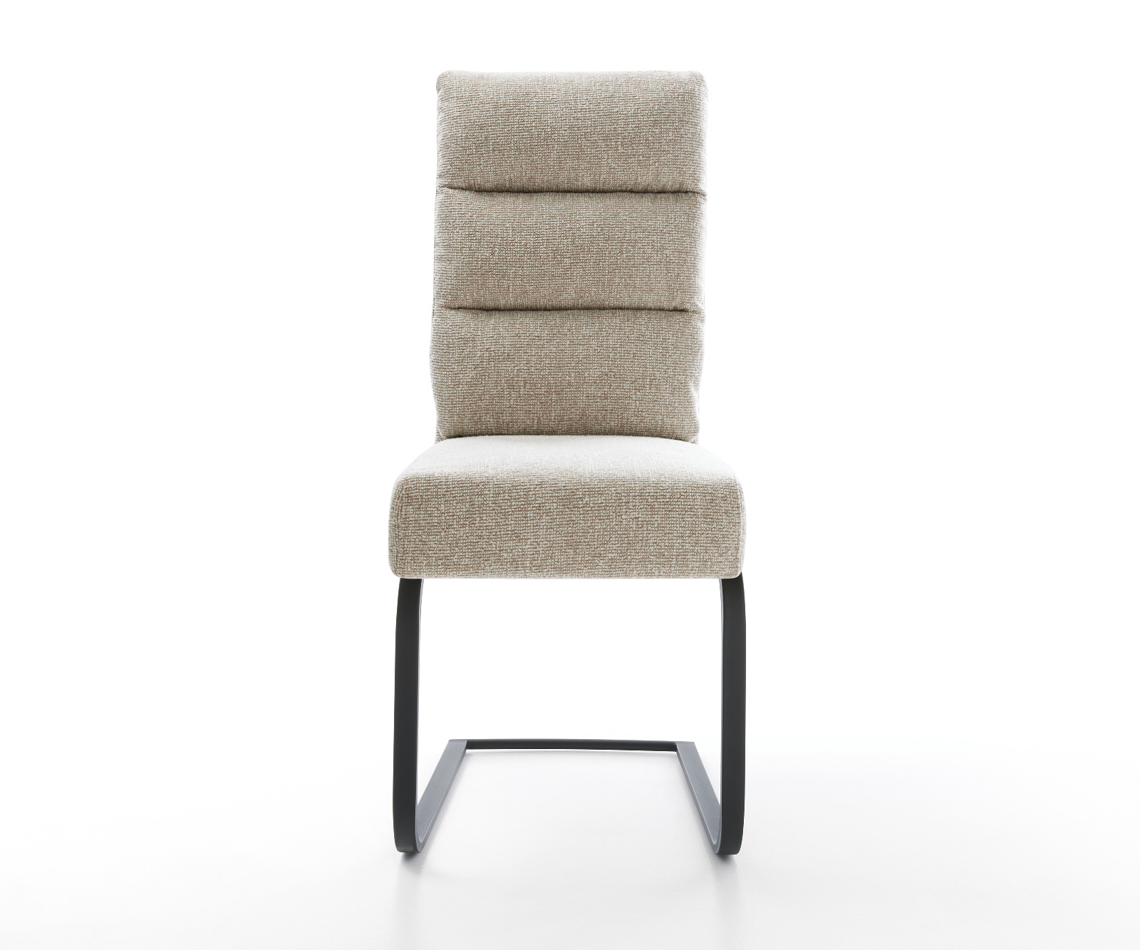 Étkezőszék Pela-Flex szövött szövet puha bézs étkezőszék lapos fekete zsákrugós - Image 2