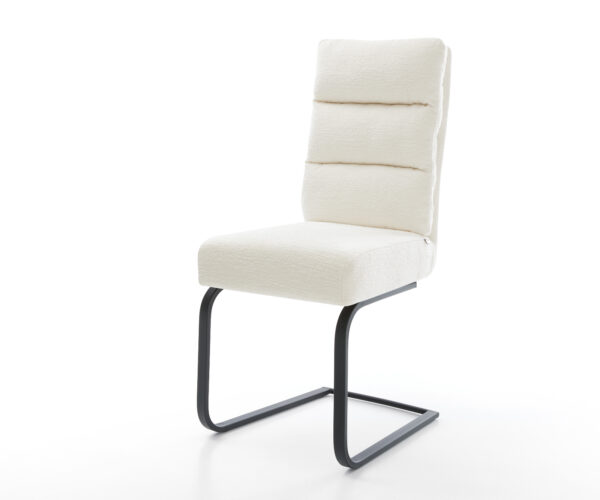 Étkezőszék Pela-Flex bouclé puha bézs étkezőszék lapos fekete zsákrugós