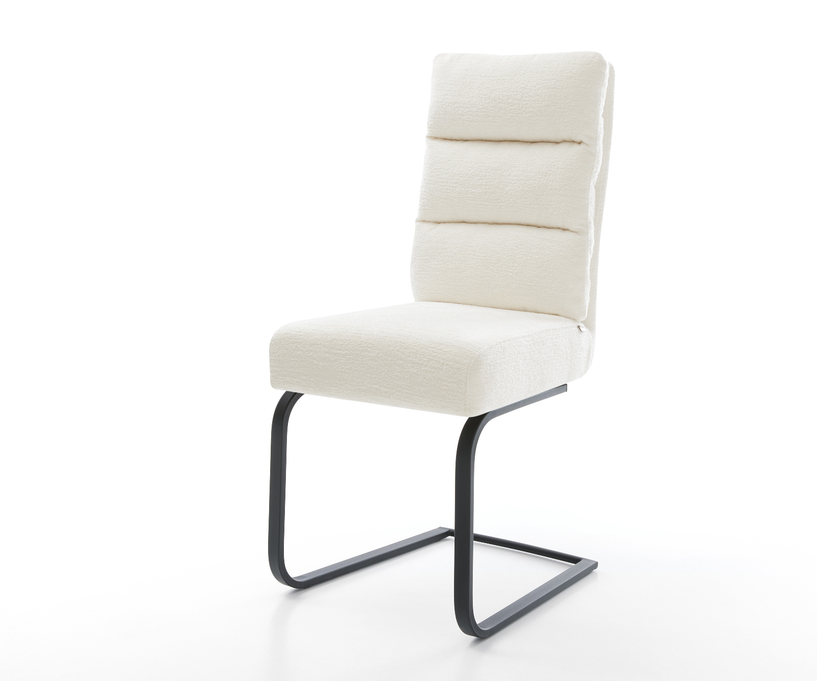 Étkezőszék Pela-Flex bouclé puha bézs étkezőszék lapos fekete zsákrugós