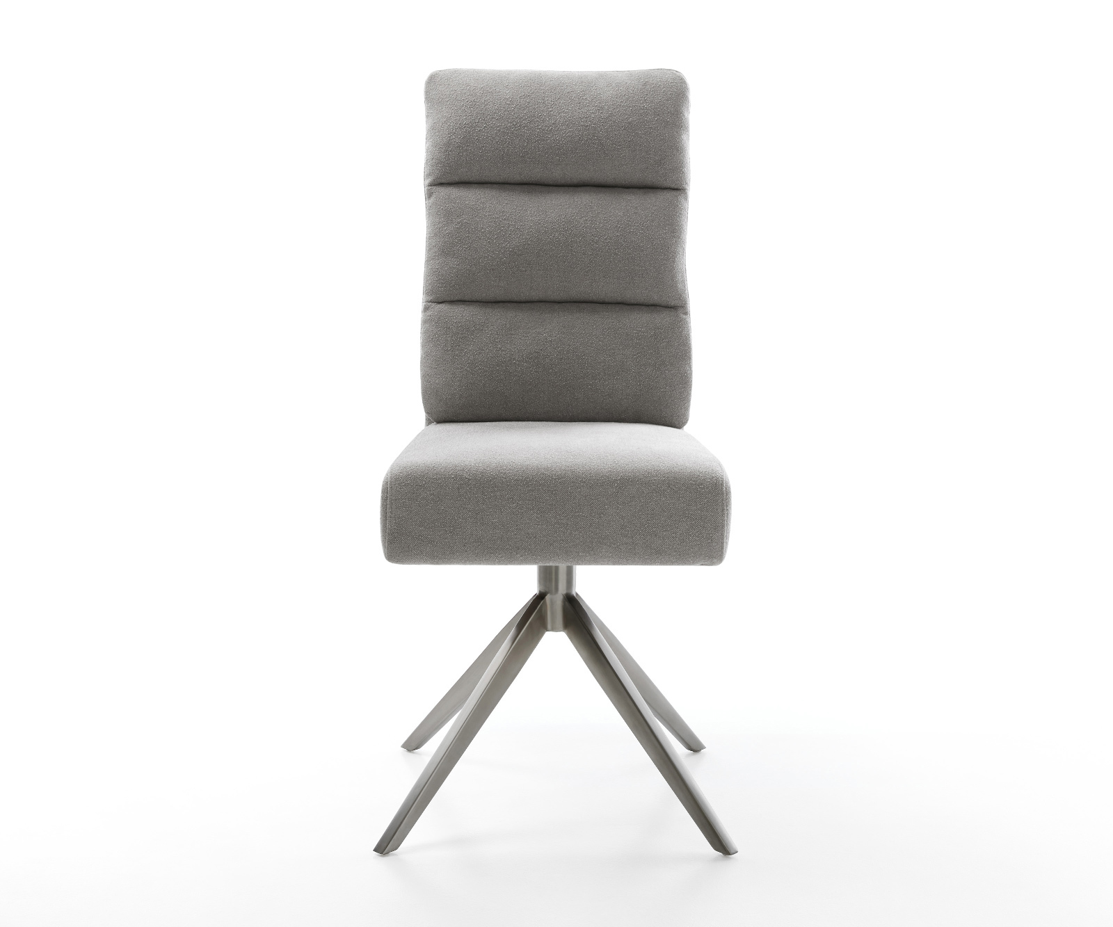 Étkezőszék Pela-Flex strukturált szövet puha szürke kereszt láb széles grafit 360° forgatható billenő zsákrugó - Image 2