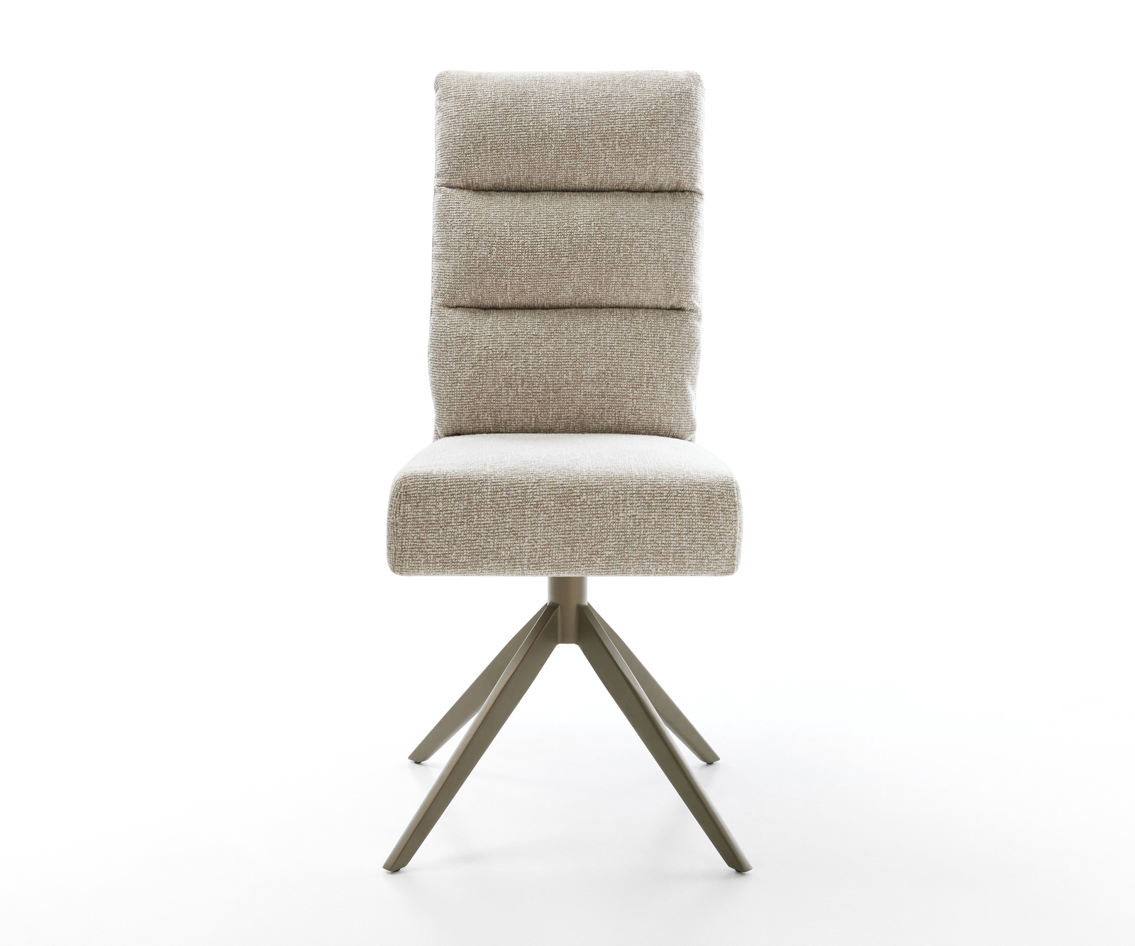 Étkezőszék Pela-Flex szövött szövet puha bézs kereszt láb széles titán színű 360° forgatható billenő zsákrugó - Image 2