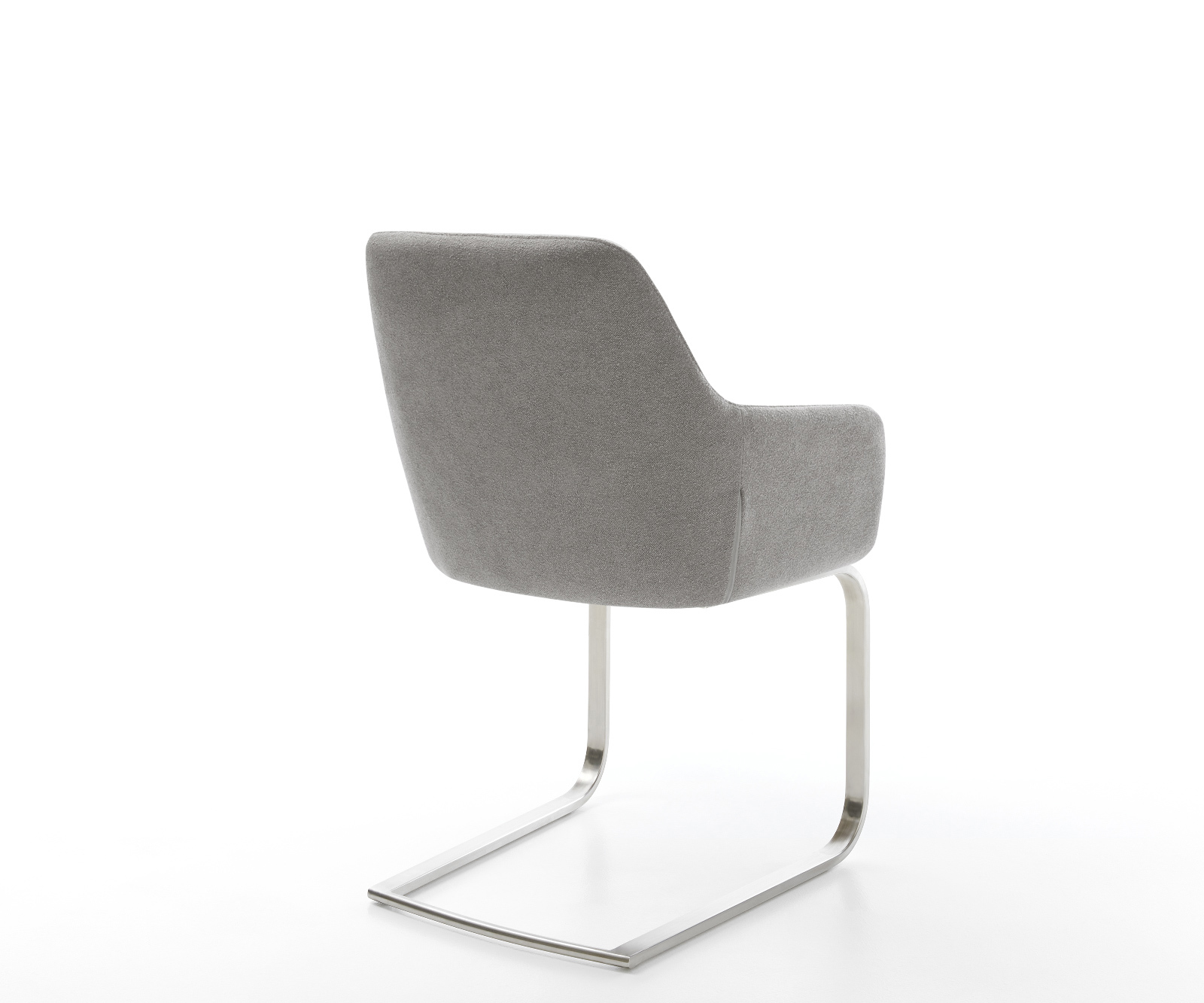 Étkezőszék Pejo-Flex strukturált szövet puha szürke étkezőszék lapos rozsdamentes acél zsákrugós - Image 5