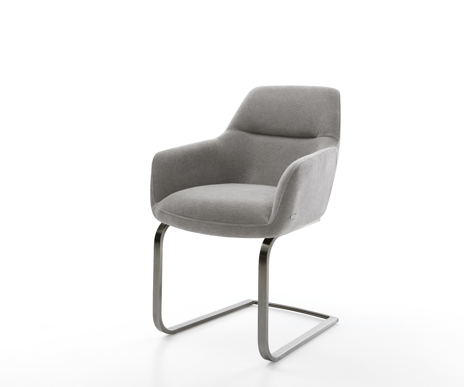 Étkezőszék Pejo-Flex strukturált szövet puha szürke étkezőszék lapos grafit zsákrugós