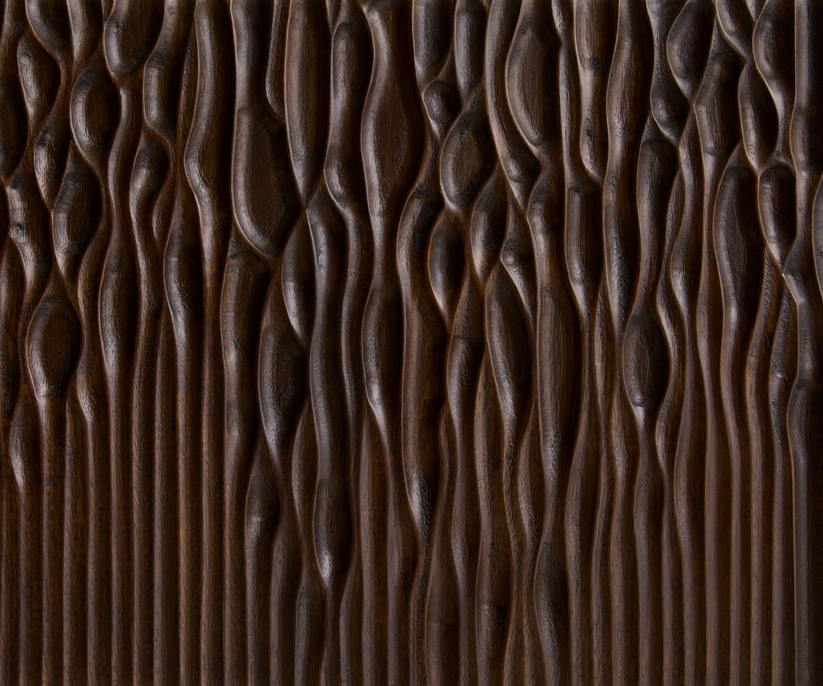 TV szekrény Follia 200 cm mango barna 4 ajtós "L" alakú láb rozsdamentes acél szálcsiszolt - Image 6