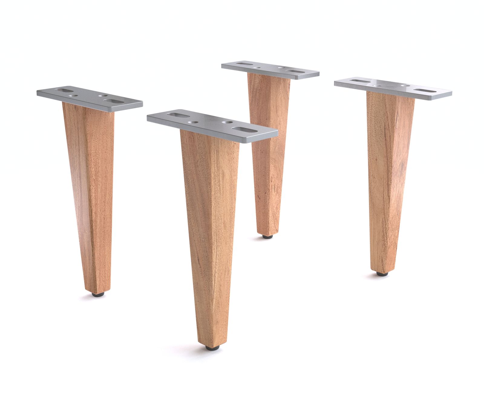 Fa láb négyszögletes 20 cm akác természetes 4 darabos készlet