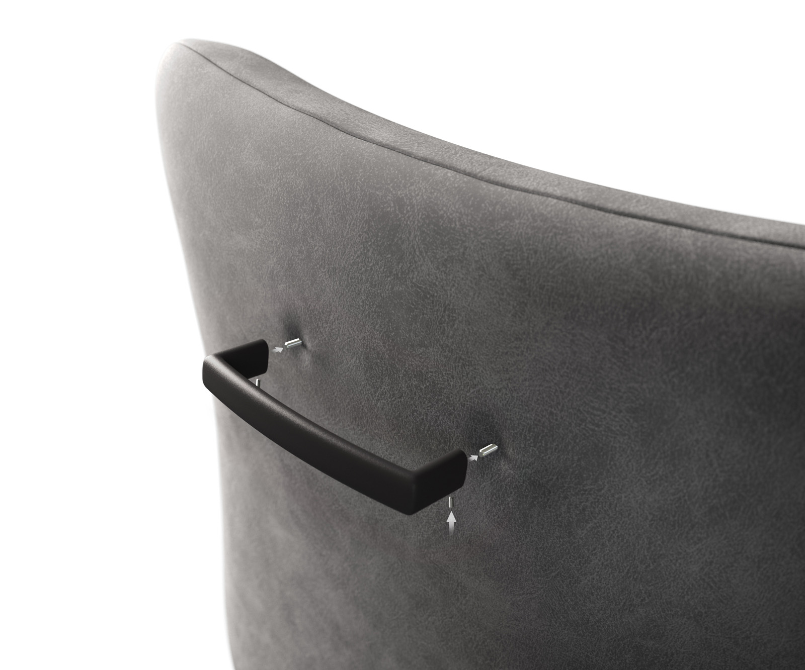 Székfogantyú Flex laposacél fekete - Image 3