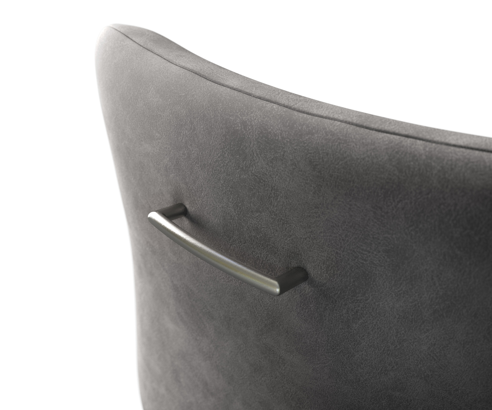 Bárszék fogantyú Flex kerek rozsdamentes acél ezüst