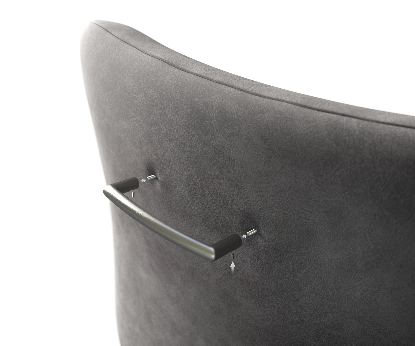 Bárszék fogantyú Flex kerek rozsdamentes acél ezüst - Image 3