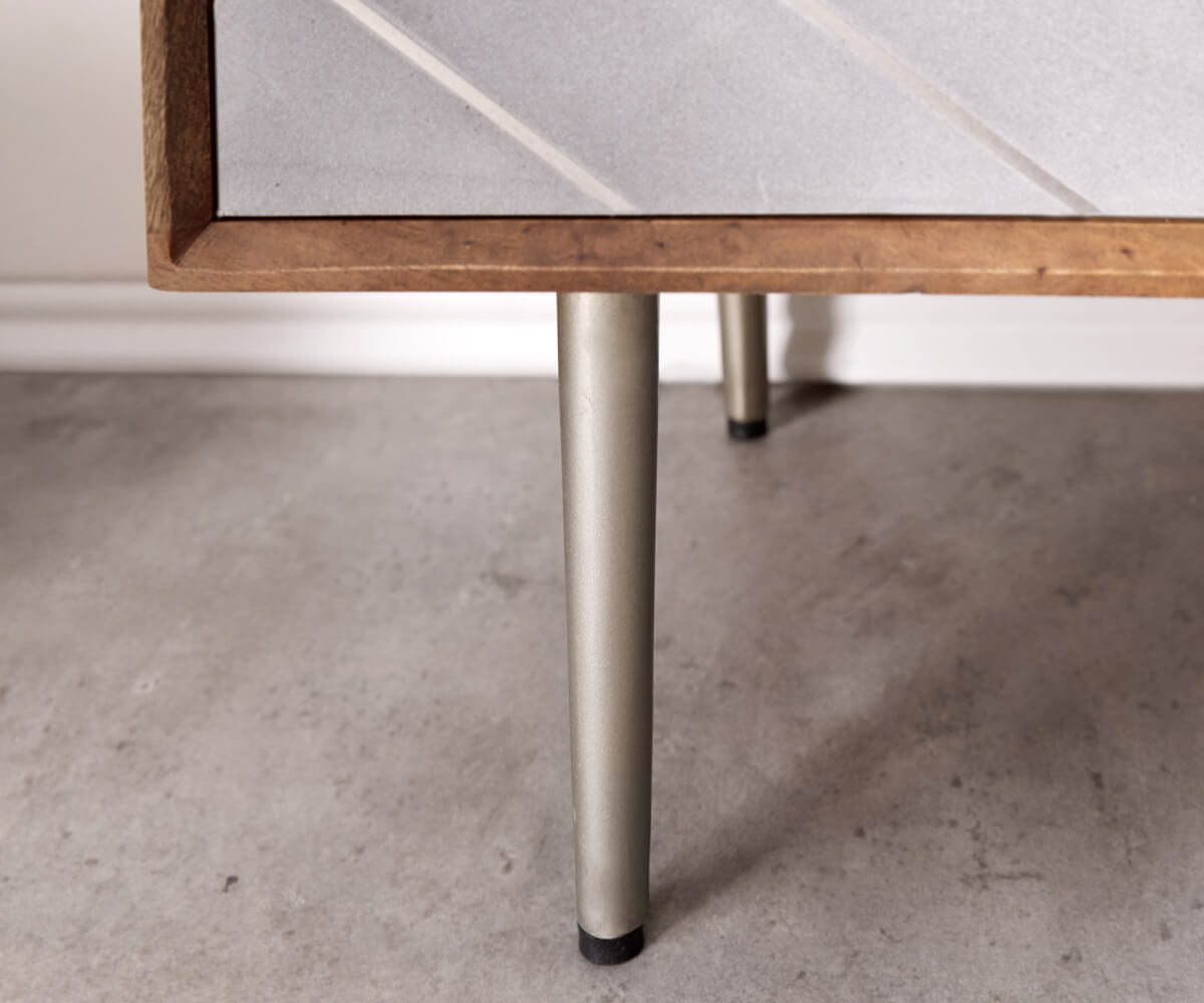 Láb kúpos 20 cm fém ezüst (4 darabos készlet) - Image 2