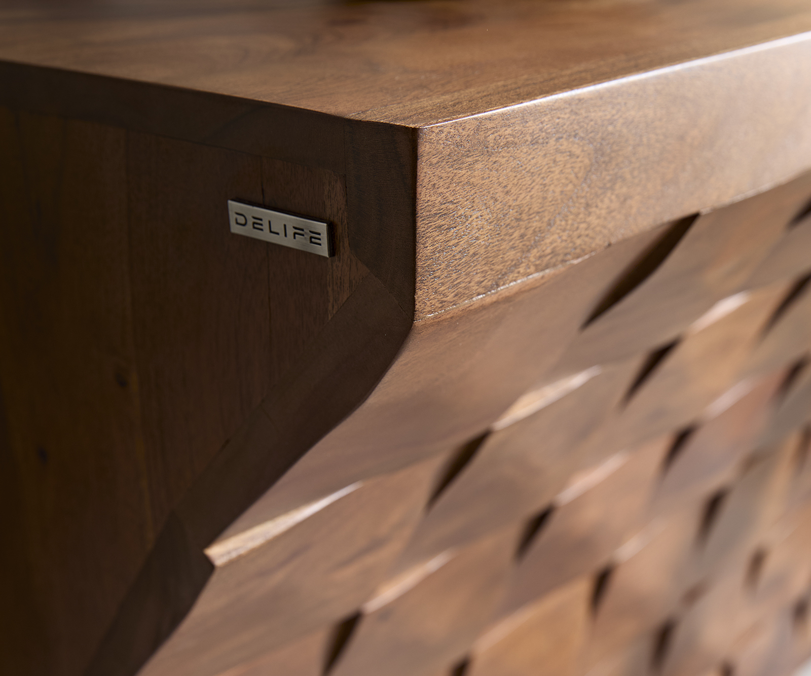 Konzolasztal Eremos 120x35 cm akác barna - Image 5