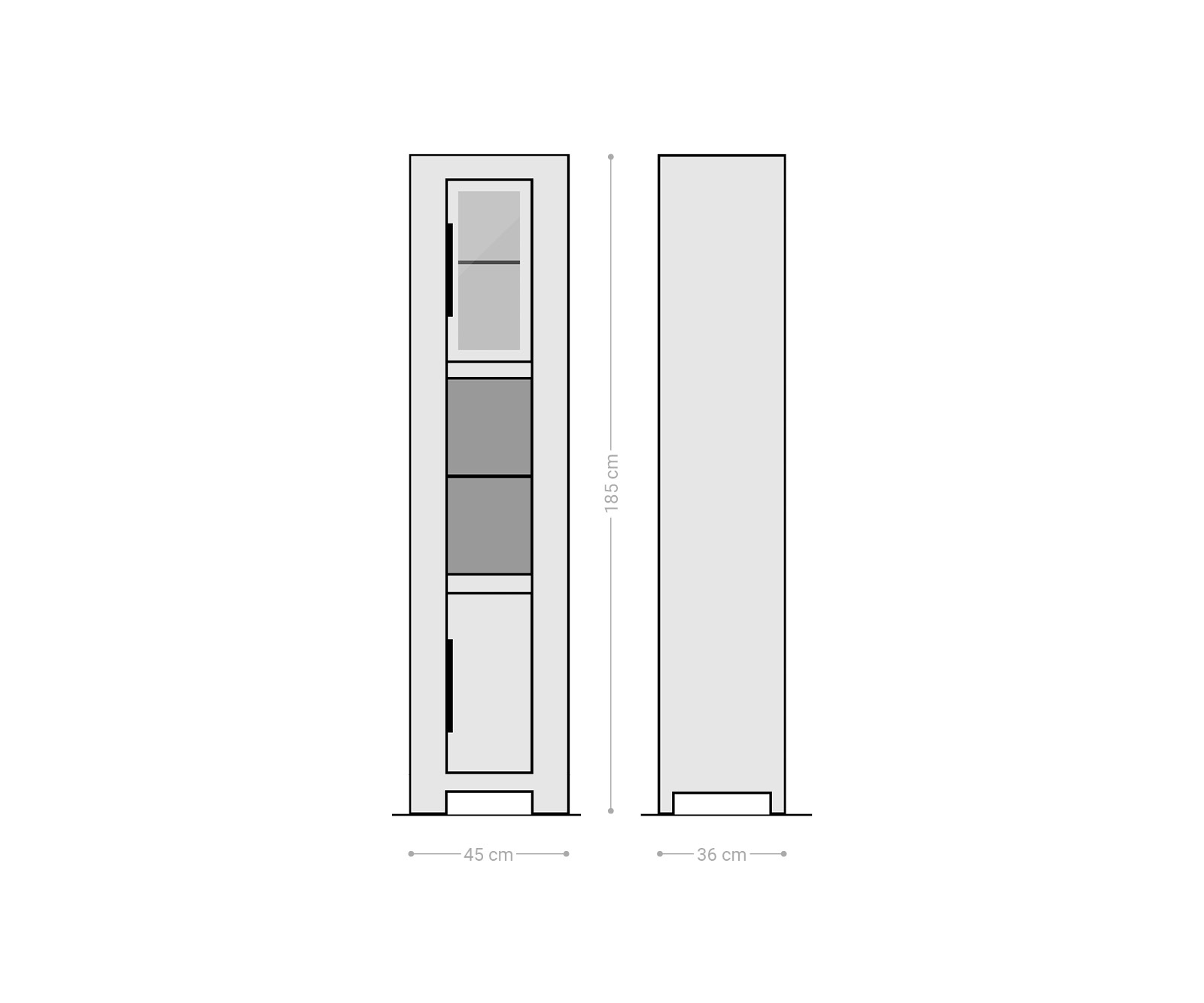 Szekrény Solidu 45x185 cm akác természetes - Image 9