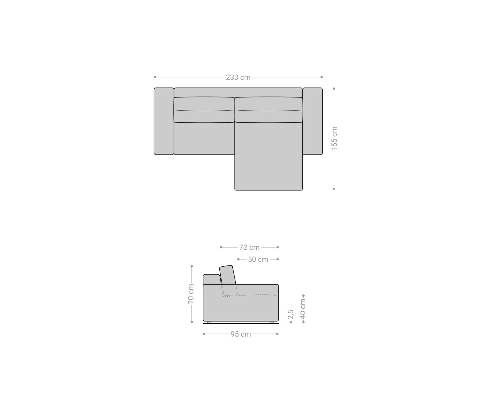 Sarokkanapé Lanzo 230x155 cm kordbársony bézs rekamié változtatható - Image 7