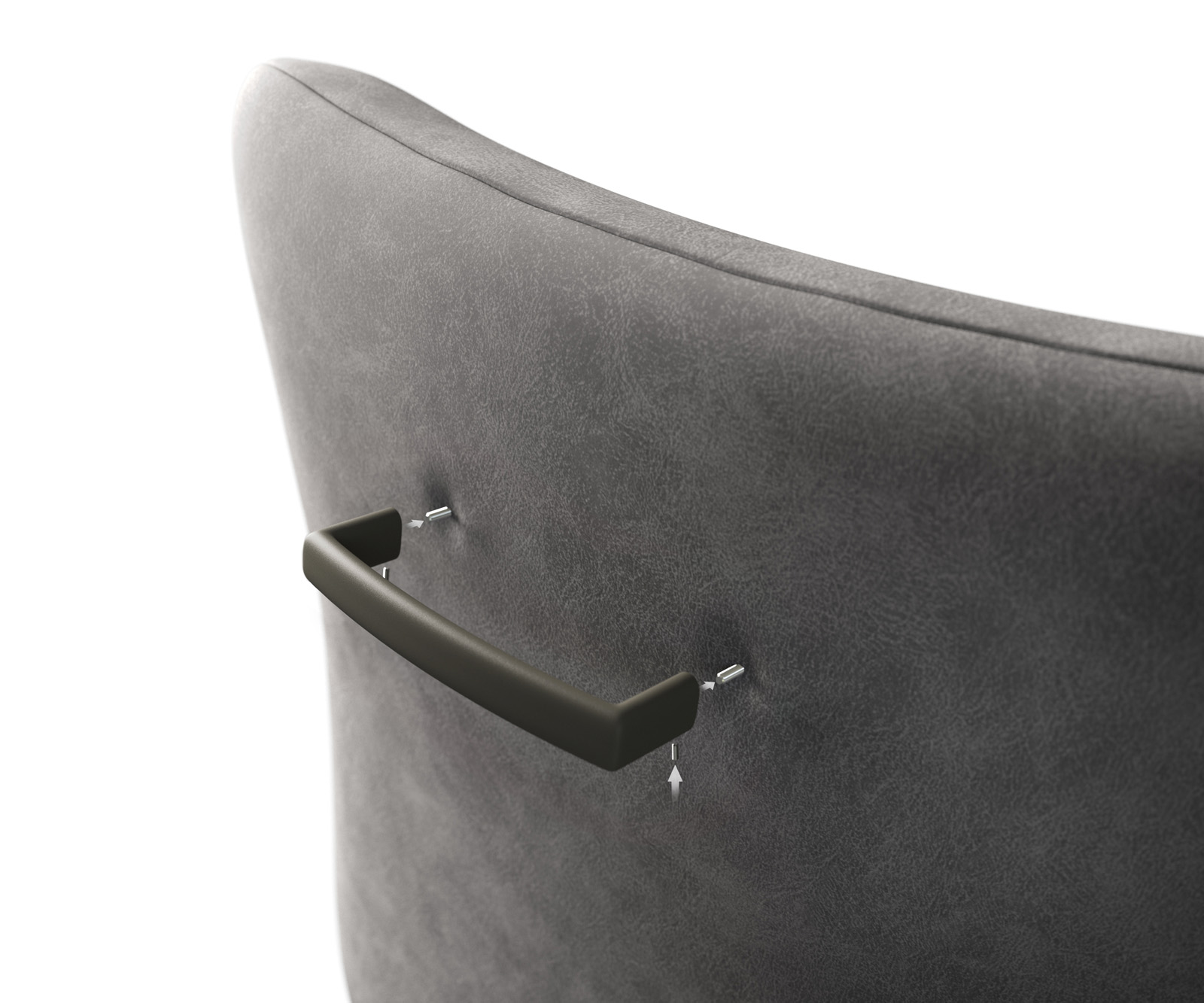 Székfogantyú Flex laposacél titánszínű effektfestéssel - Image 3