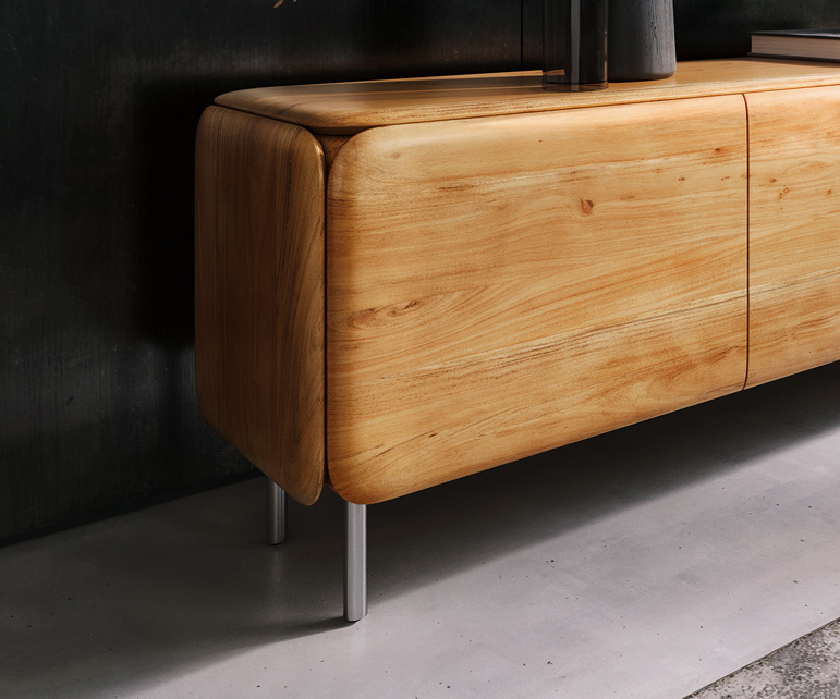 Láb kerek rozsdamentes acél 20 cm 4 darabos szett - Image 2