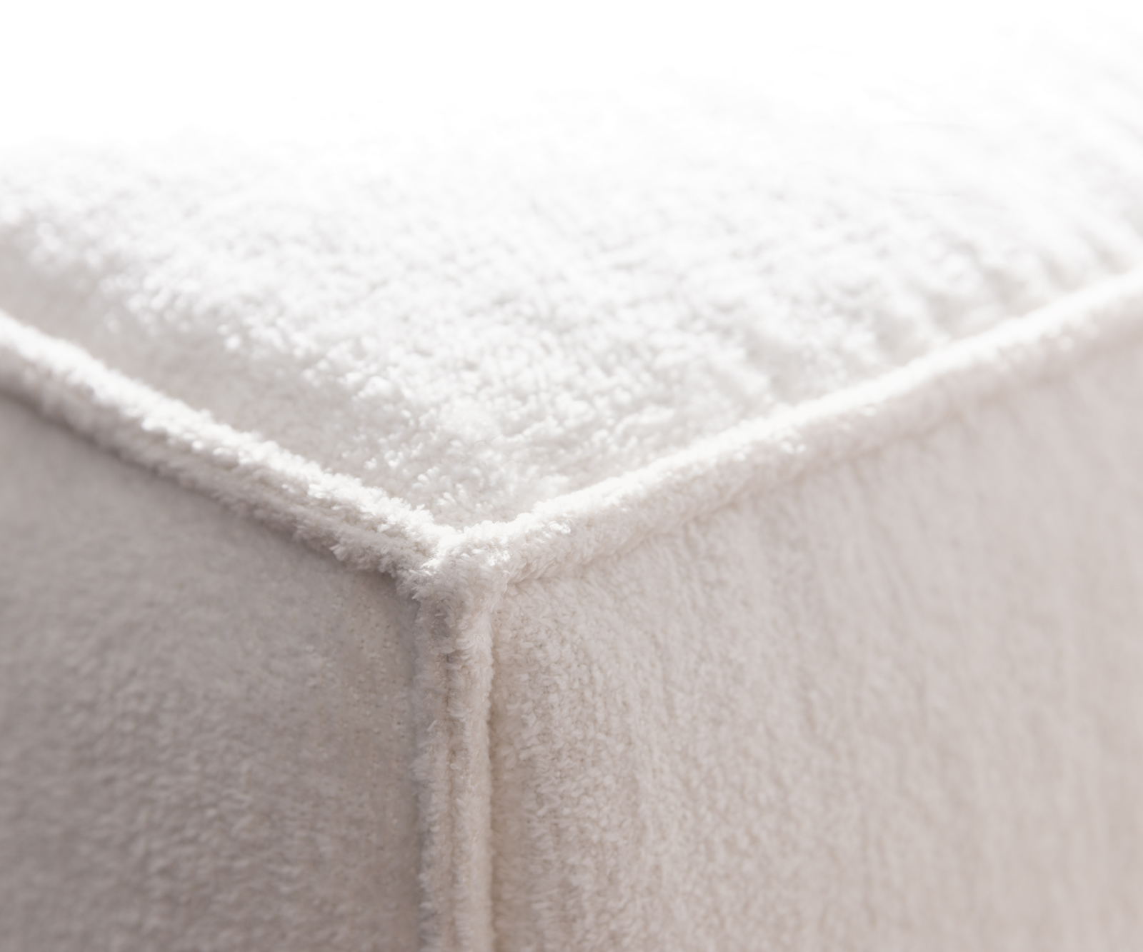 "U alakú kanapé Freestyle 360x290 cm bouclé puha bézs szegélyvarrás" - Image 5