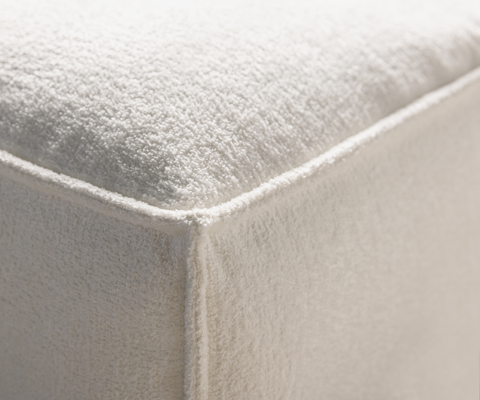 "U" alakú kanapé Freestyle 360x290 cm bouclé puha bézs varrással - Image 5