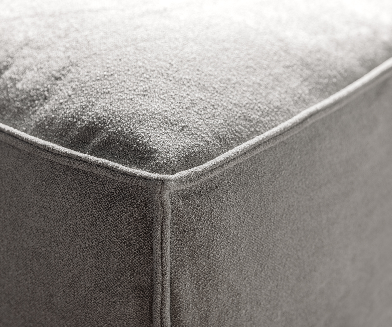 "U alakú kanapé Freestyle 360x290 cm strukturált szövet puha szürke szegélyvarrás" - Image 4