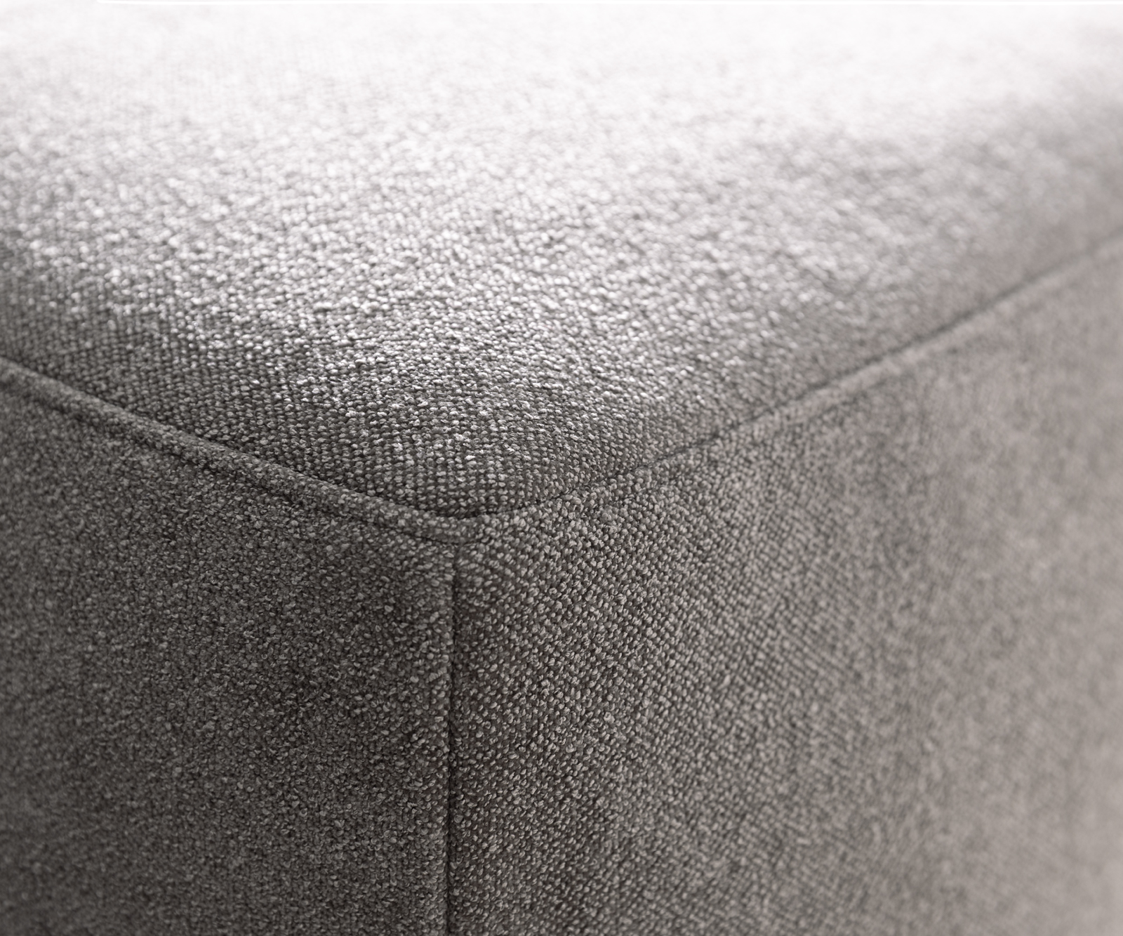 "U alakú kanapé Freestyle 360x290 cm strukturált szövet puha szürke varrással" - Image 5