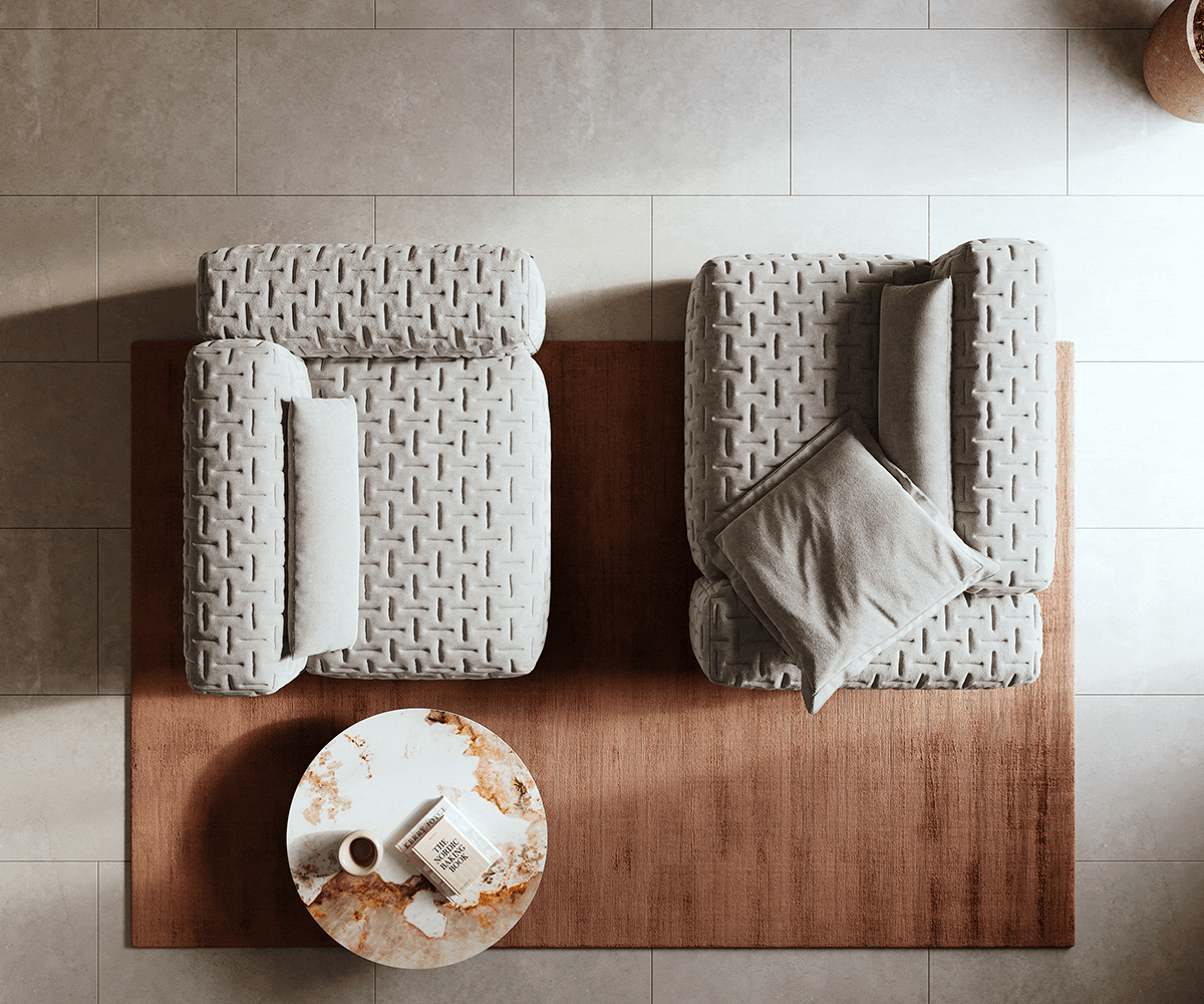 Nagy kanapé Freestyle 280x110 cm strukturált szövet puha steppelt - Image 6