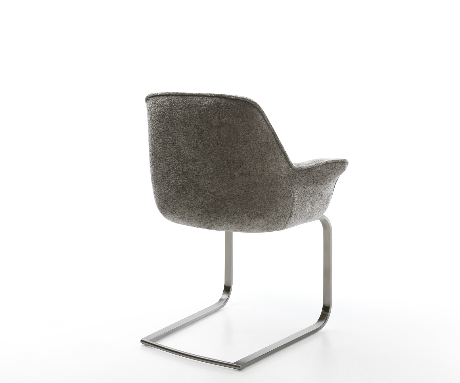 Étkezőszék Kaira-Flex bouclé puha sötét bézs konzolos lapos antracit - Image 5