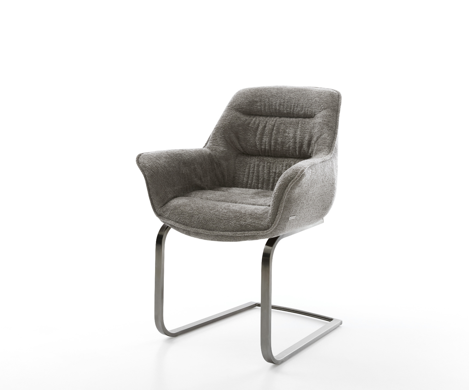 Étkezőszék Kaira-Flex bouclé puha sötét bézs konzolos lapos antracit