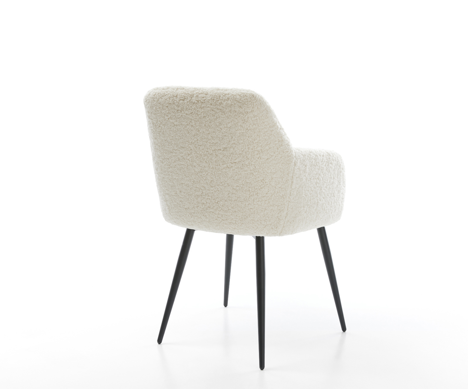 Étkezőszék Greg-Flex teddy szövet bézs 4 láb kúpos fekete zsákrugó - Image 5