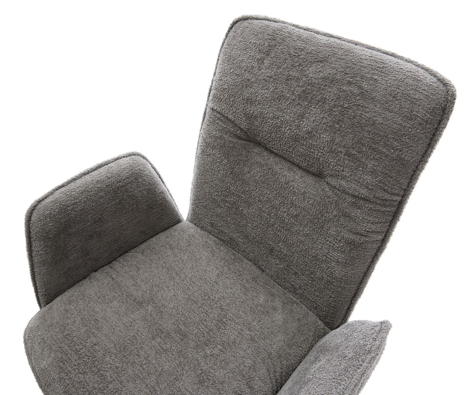 Étkezőszék Vinja-Flex bouclé puha sötét bézs kereszt láb kúpos fekete 180° forgatható - Image 4