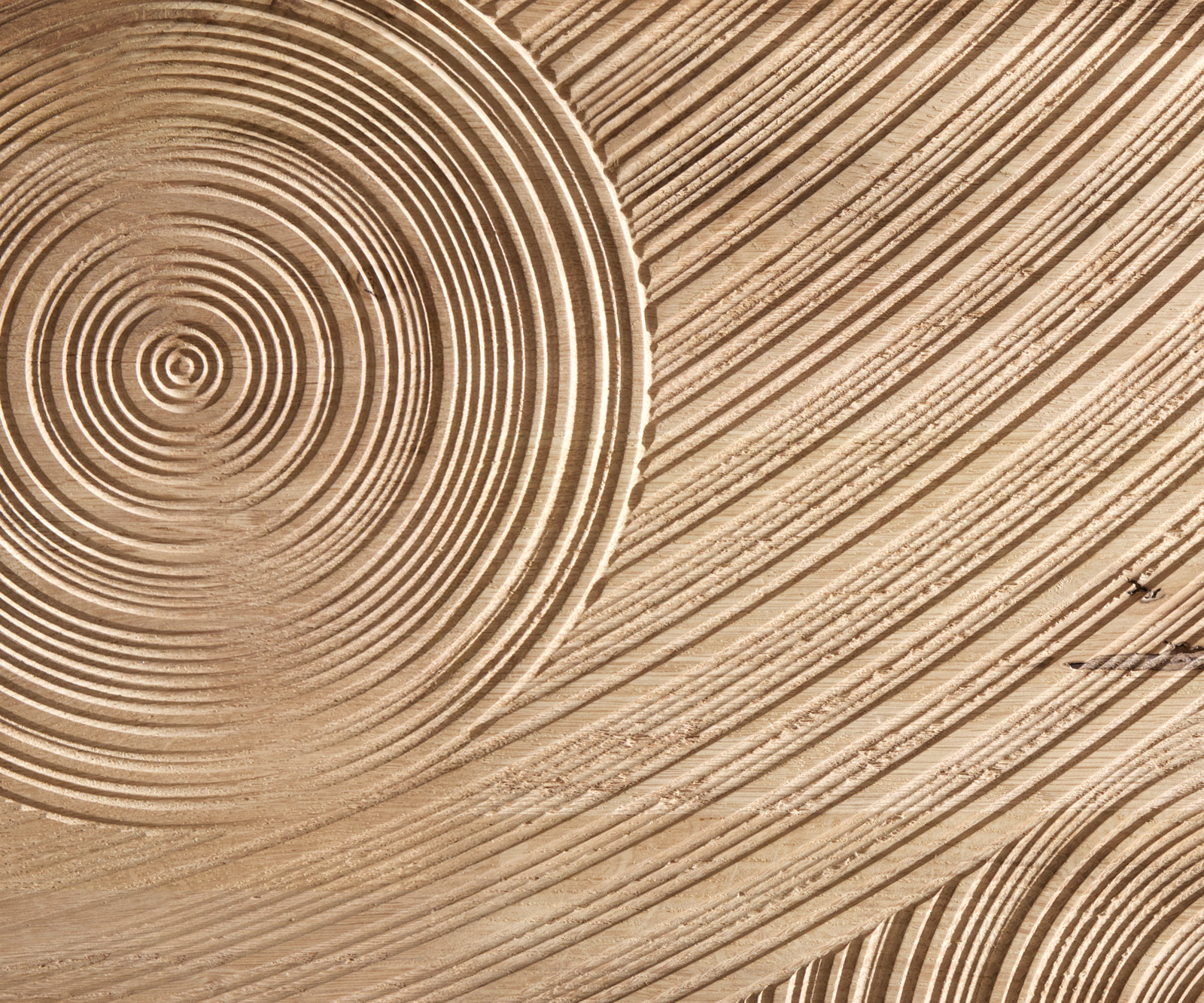 Komód Ashara 200 cm tölgy természetes 3D hatás 4 ajtós kerek fém láb fekete - Image 3