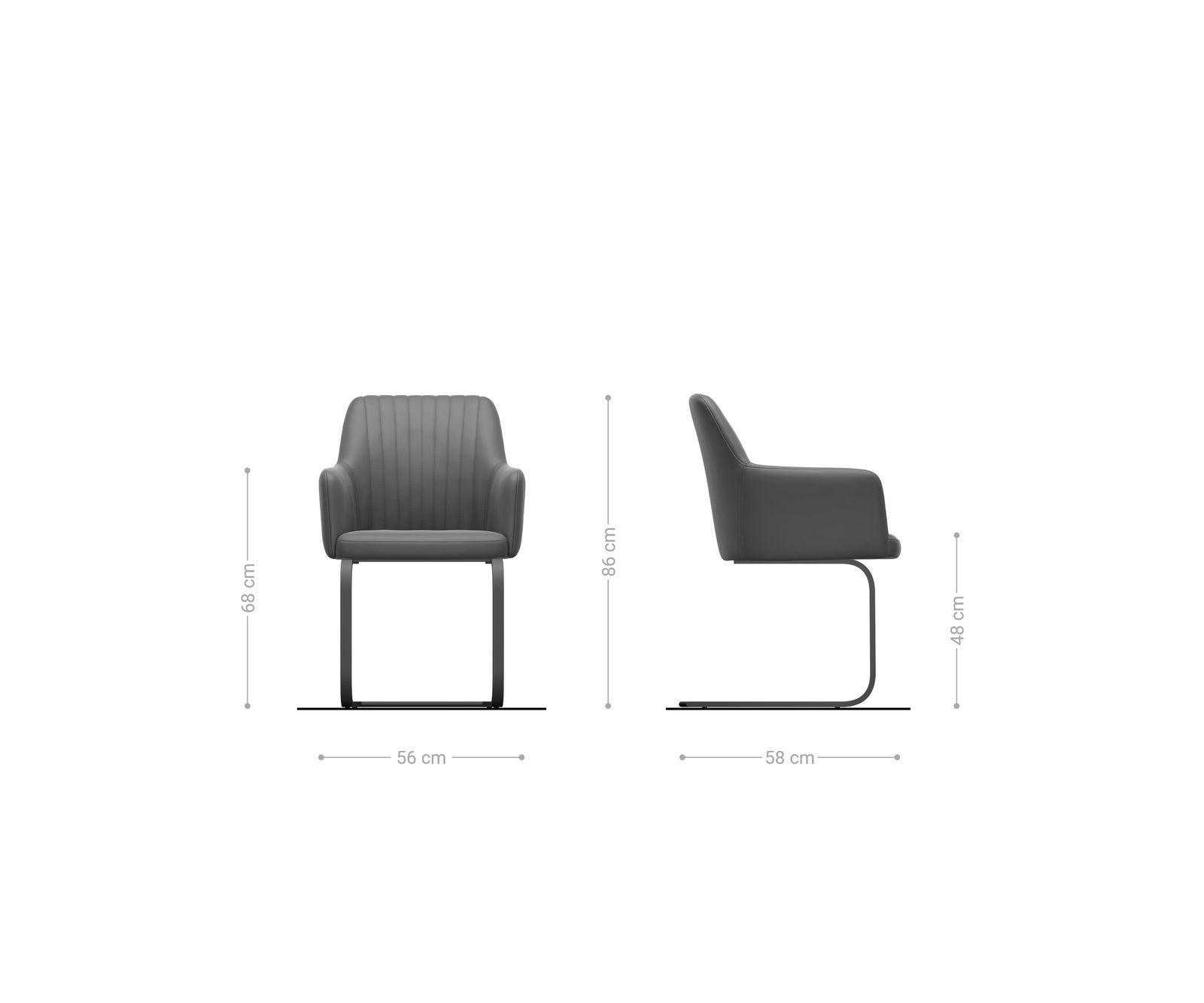 Étkezőszék Greg-Flex plüss krémfehér étkezőszék lapos fekete zsákrugós - Image 6