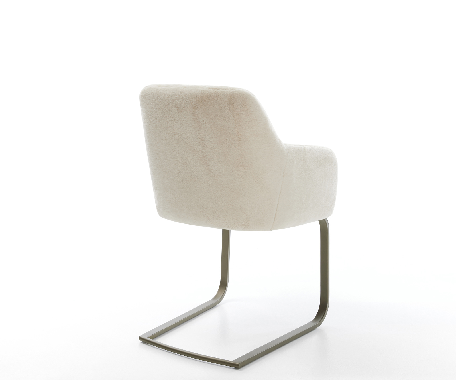 Étkezőszék Greg-Flex plüss krémfehér étkezőszék lapos titán színű hatás zsákrugós - Image 5